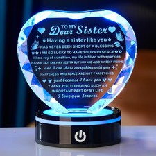 Merry Christmas Gifts for Sister Romantic Heart Unique Sister Gifts for Her B...
