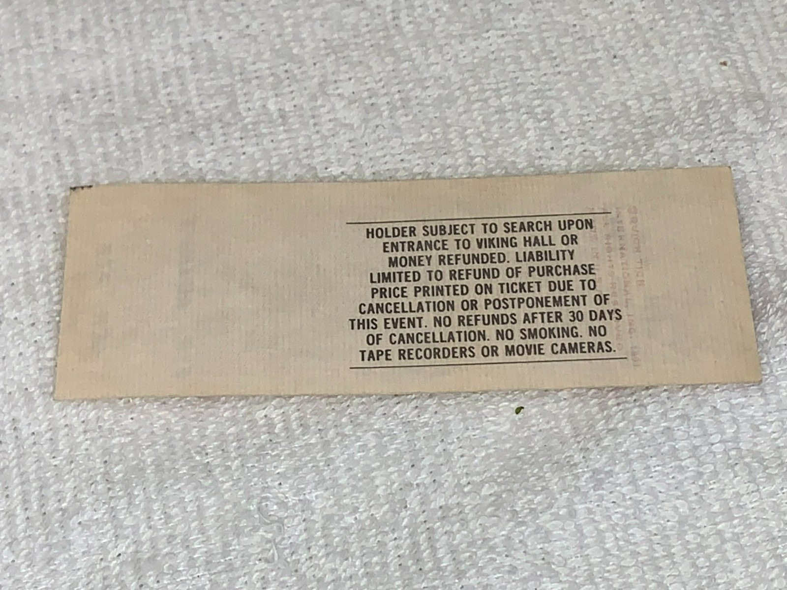 Stan The Singer KISS ORIGINAL CONCERT TICKET GENE SIMMONS PAUL STANLEY Eric Singer USA ...