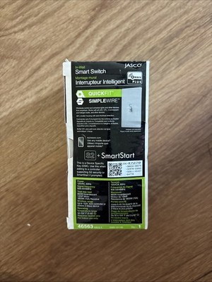 JASCO Z-Wave Plus ZW4009 In-Wall TOGGLE Smart Switch S2 - SmartStart 46563