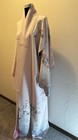 VINTAGE Visiting kimono, Autumn flower pattern Yuzen awase Wide collar Pure silk — photo 1