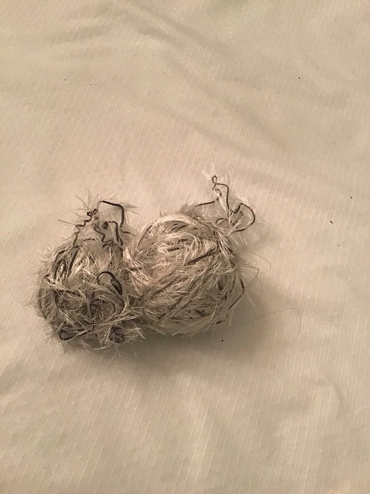 Baton Rouge white/black eyelash yarn, Knit  Made In England 50  gr 4 0z - Image 3 of 3