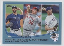 2013 Topps League Leaders Wal-Mart Blue AL Wins ( ) David Price Jered Weaver 1g5