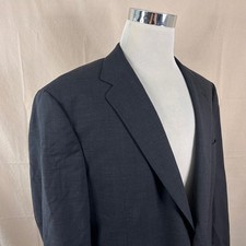 Hart Schaffner Marx 48R Travelor Sport Coat Wool Charcoal Two Button Vented