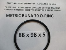 88mm ID x 98m OD x 5mm thick O-ring. Buna-70. Quan 1.