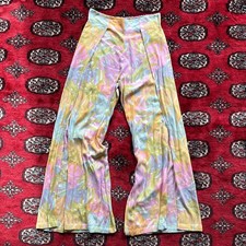 Billabong Tropical Palm Print Wide Leg Wrap Beach Pants Pastel Large