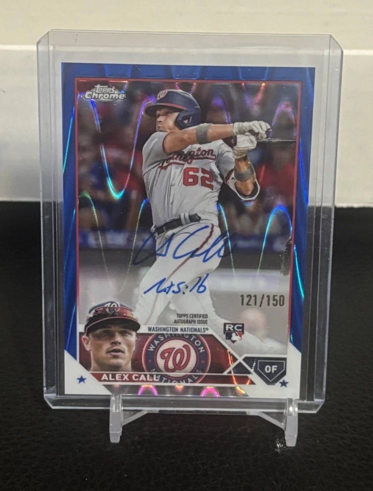 2023 Topps Chrome Rookie Blue RayWave Refractor /150 Alex Call #RA-AC Auto RC