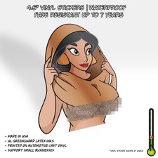 Princess Jasmine Cartoon Anime Waifu Jdm Vinyl Sticker