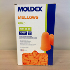 Moldex Mellows 6820 Disposable Foam Ear Plugs Uncorded 30 dB Orange 200/box New