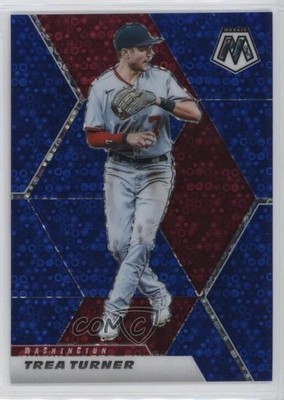 2021 Panini Mosaic Quick Pitch Blue Mosaic Prizm /85 Trea Turner #22 1i1g
