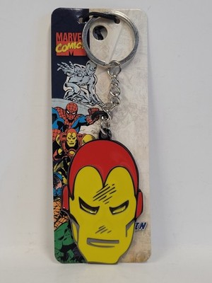 Key Chain - Marvel Avengers IronMan Classic Comic Head Iron-Man NEW