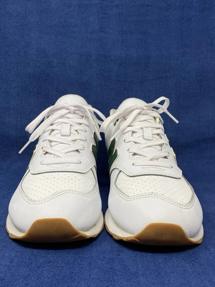 Men’s New Balance 574 White/green Leather Mens Casual Shoes Size 10.5 US U574fns - Image 3 of 4