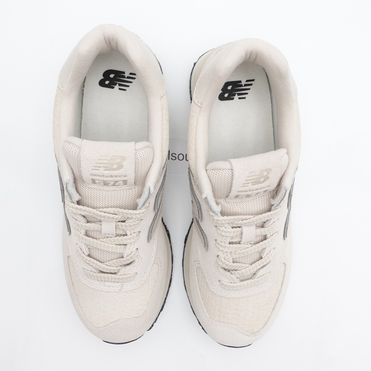 Size 8 - New Balance 574 White Bone Croc W for sale online | eBay