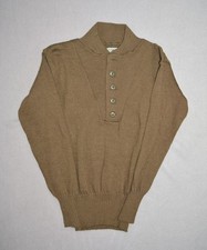 Vintage Military Sweater Mens Small Wool OD Henley Mitts Nitts US Army 5 Button