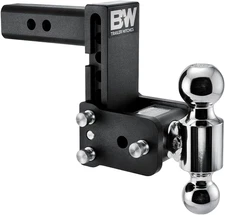 B&W Trailer Hitches Tow & Stow Adjustable Trailer Hitch Ball Mount - Fits 2" Rec