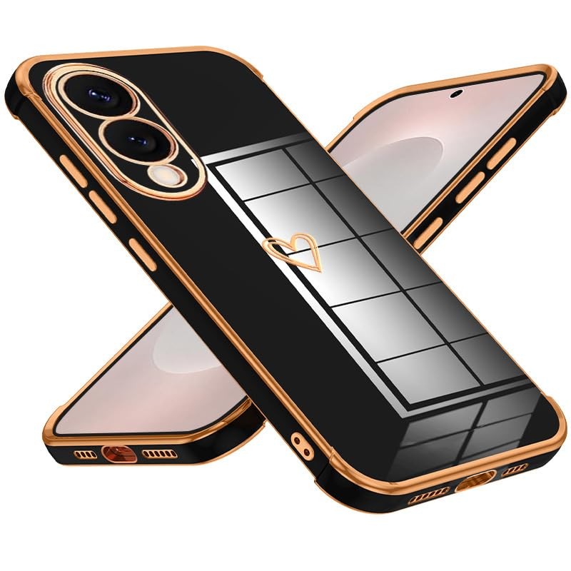 Coque Samsung S25 Edge cœur antichoc en silicone souple rose protégeant l'appareil photo