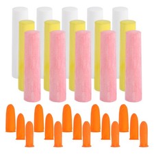 15 Pcs Sidewalk Chalk Bulk, 4 Inch Big Chalk with Finger Cots, White/Red/Yellow