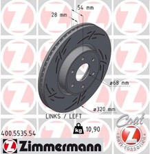 1x ZIMMERMANN Bremsscheibe BLACK Z 400.5535.54 für MERCEDES KLASSE 470 220 210