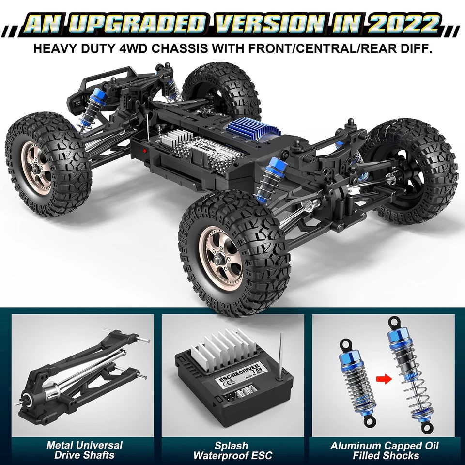 2995 Remote Control Truck 1:12 Scale RC Buggy 550 Motor Upgrade Version 42KM/... - Image 4 of 4