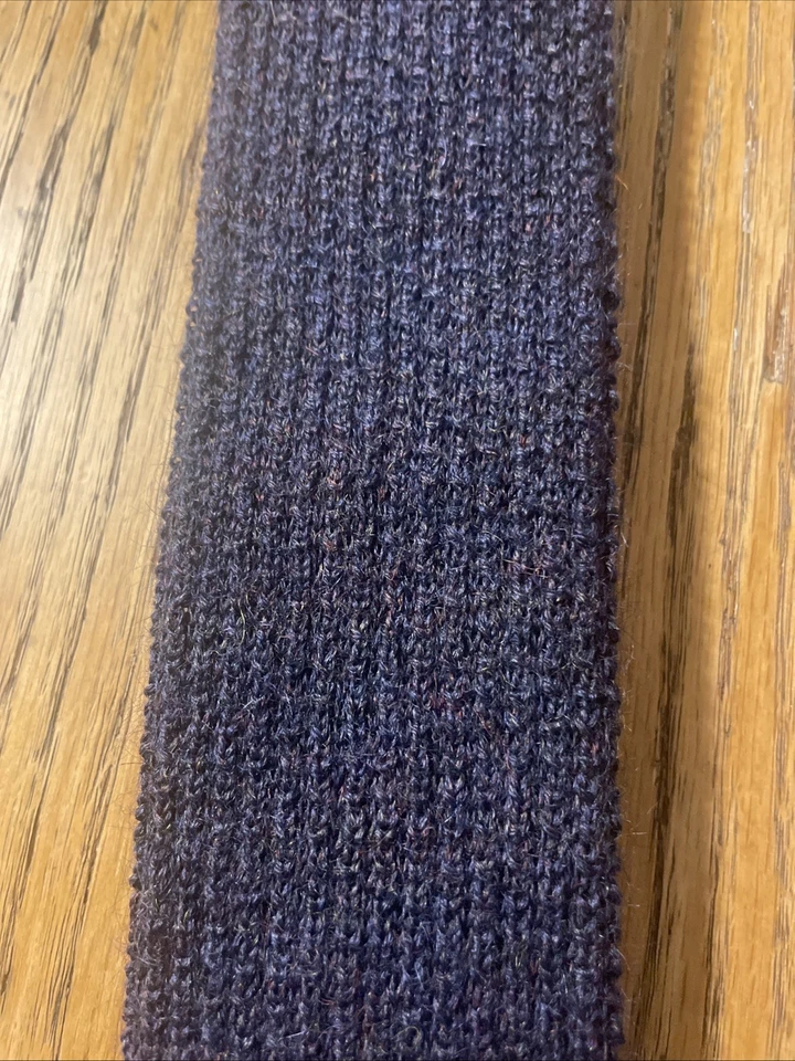 Calcetín tejido gallo gallo vintage usado en excelente estado corbata cuadrada lana ajustada y mohair EE. UU. Foto 3 de 4