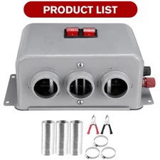 Universal Under Dash Heater 12V Heat Defroster w/ Speed Switch Car Truck 3 Ports