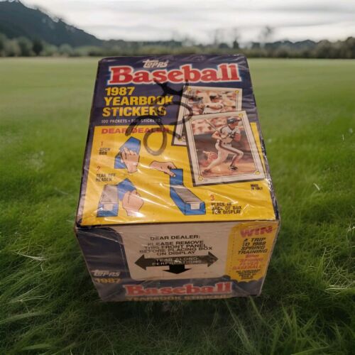 1987 TOPPS BASEBALL YEARBOOK STICKERS SEALED DEALER BOX 100 PACKS & 500 STICKERS - Picture 2 of 8