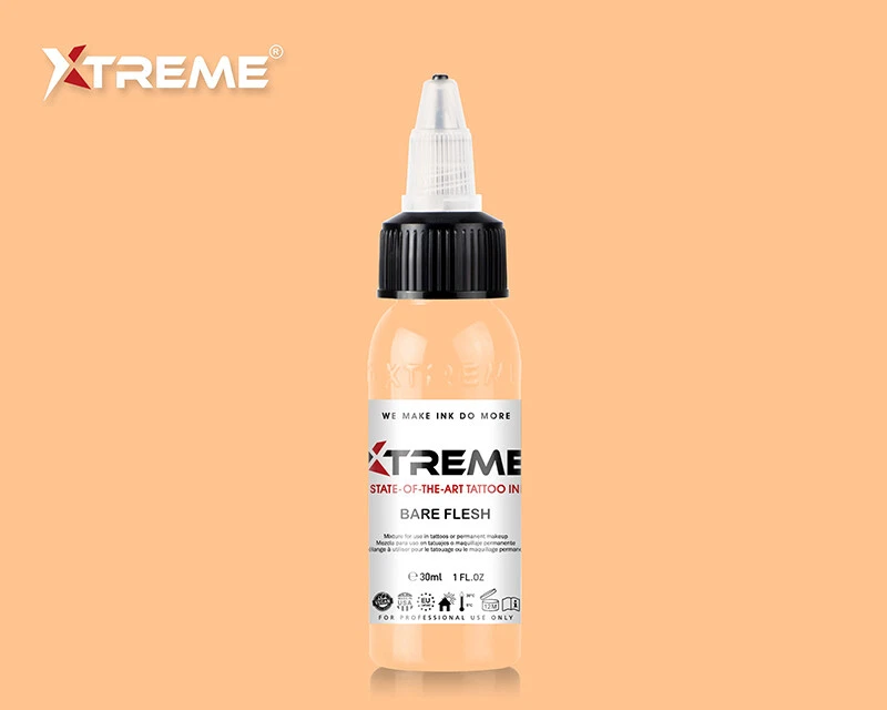 BARE FLESH Brown Xtreme Ink Premium Bright Solid Color Tattoo Pigment Made in US