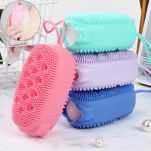 Silicone Bath Shower Brush Body Scrubber Massage Brush Bathroom Washing Tools