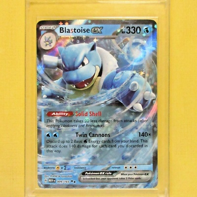 BLASTOISE 2023 Pokemon Stage 2 Holo #009/165 Scarlet & Violet