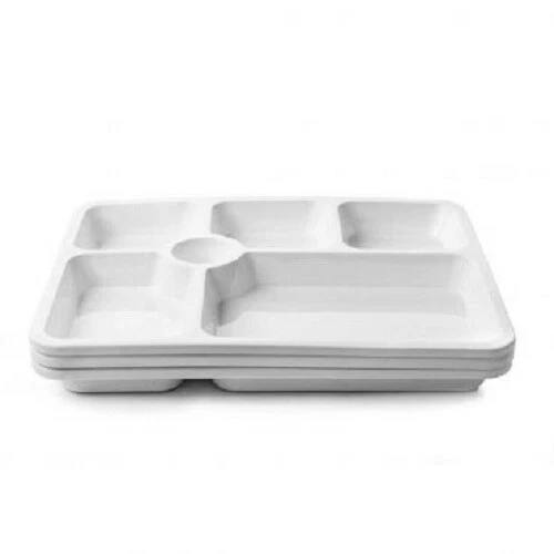 Bhojan Thali / Stack Thali Set of 3 with FREE Melamine Spoons 5 in 1 compartment - Image 2 of 4