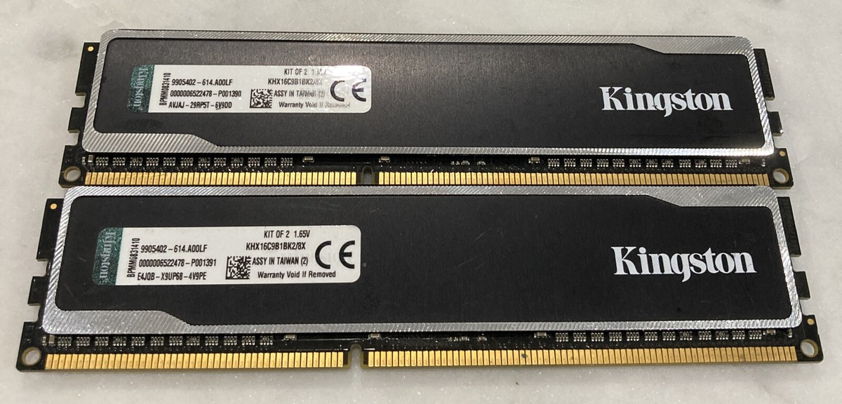 Kingston HyperX Black 8GB (2x4GB) 1600MHz DDR3 SDRAM Memory Kingston HyperX Black 8GB (2x4GB) 1600MHz DDR3 SDRAM Memory