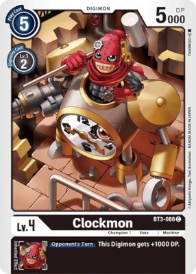 Light Play, English Digimon Clockmon - BT3-066 - C Release Special Booster Digim