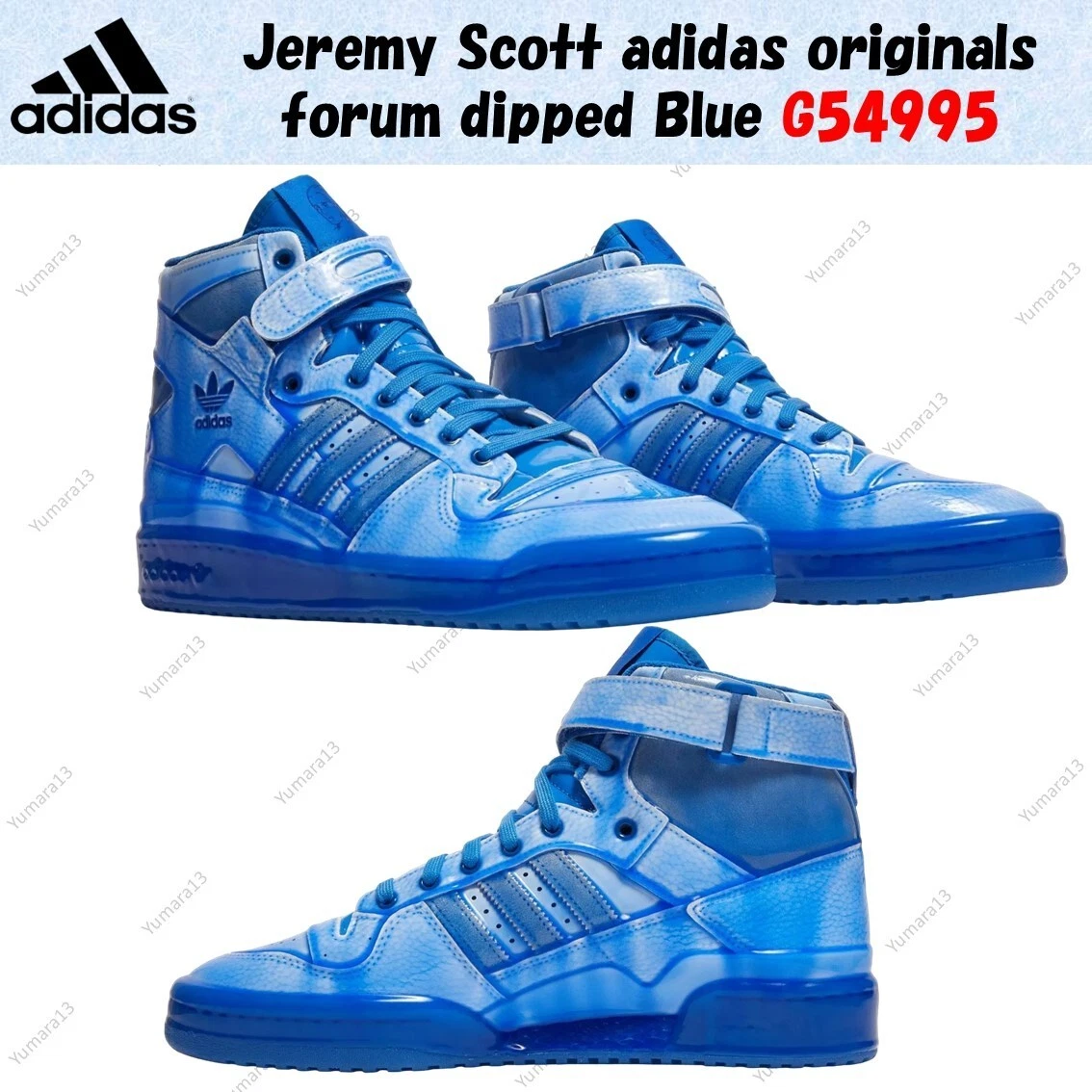 adidas Jeremy Scott x Forum High Dipped - Blue - огромный выбор по