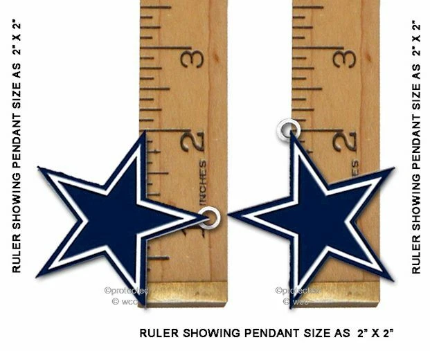 LARGE DALLAS COWBOYS NECKLACE Stainless Steel Chain NFL Football Metal Logo HOT' - Image 3 of 4