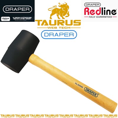 14,5 Unzen DRAPER strapazierfähiger Gummihammer mit Hartholzschaft 410 g zum Selbermachen UK KOSTENLOSER VERSAND