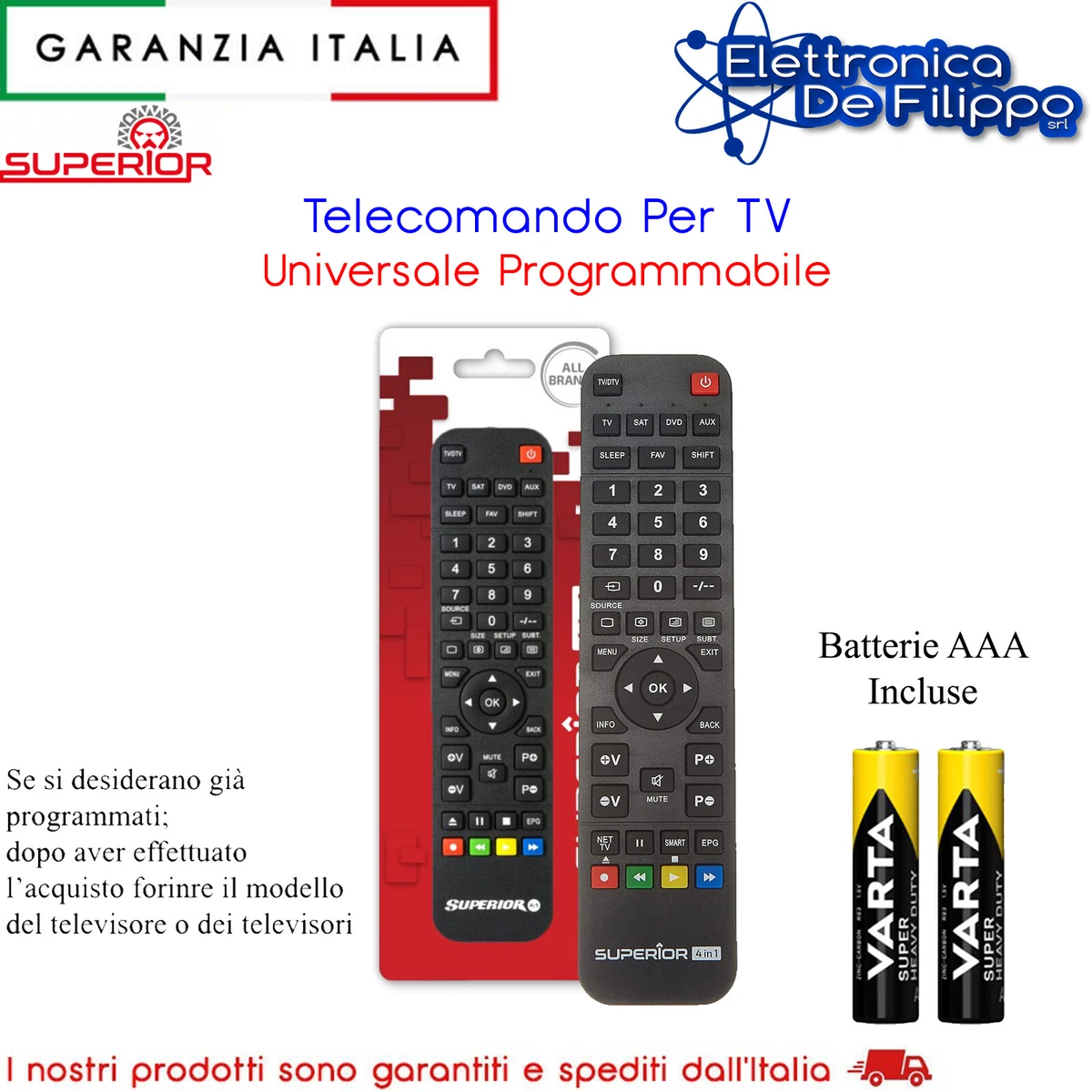 Telecomando Universale DIGITSAT Per Topfield – Già Programmatocon Batterie Incluse