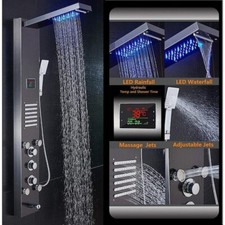Ello Allo 8035-F4-04-14-02-S04 LED Shower Panel Tower System w Rain Massage