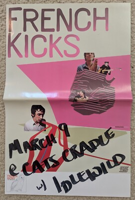 FRENCH KICKS One Time Bells PROMO POSTER 2002 Star Time Carrboro Cat's Cradle