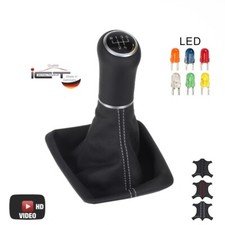 ICT Schaltknauf Schaltsack Leder für Seat Alhambra 2 Typ 7N LED B 01