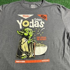 Funko Boxed Tee T-Shirt Star Wars Crispy Yodas Gray Size XL