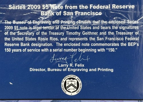 2012 Making American History Coin & Currency Set w/ Proof Silver Eagle & $5 Note - Picture 4 of 4