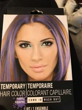 Temporary Hair Color Dye Comb in Wash Out Purple New In Box