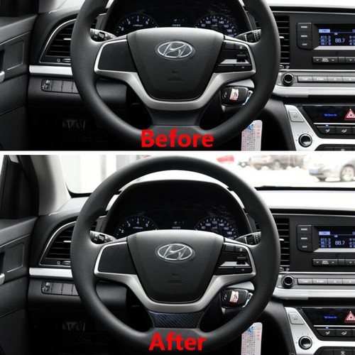 Carbon fiber color Interior Steering Wheel Cover for HYUNDAI Elantra 2017-2019 - Bild 3 von 12
