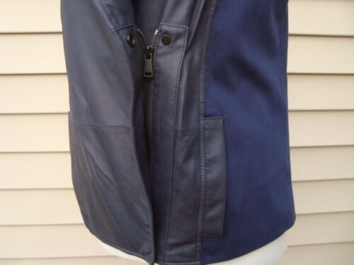 Gilet splendido nuovo con etichette VINCE $695 progettato con cerniera nascosta 100% pelle di capra taglia M - Foto 3 di 10