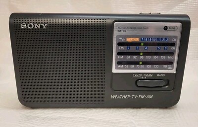 Sony ICF-36 Portable Weather Radio AM/FM/TV Tested OK | eBay