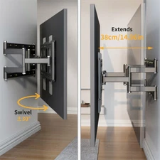 Ultra-Slim Full Motion Swivel TV Wall Mount for 40-100 in Flat Screen/LED/4K TVs