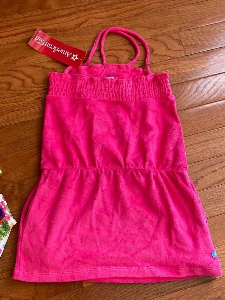 Traje de baño floral American Girl, cubierta a juego - niñas niño talla 6 nuevo con etiquetas Foto 3 de 4