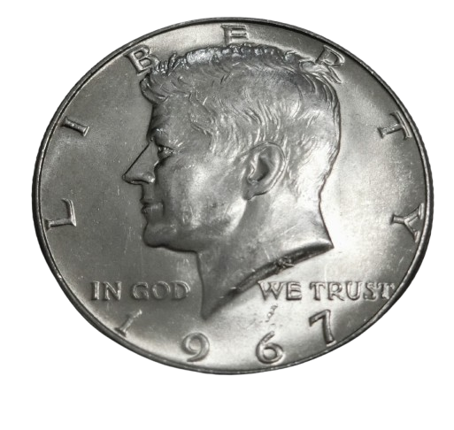 1967 P KENNEDY HALF DOLLAR EXCELLENT AU/BU CONDITION !!!!!! ⭐744
