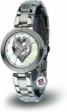 NEW! BALTIMORE RAVENS WOMEN'S CHARM WATCH MOTHER OF PEARL