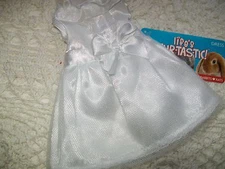 FANCY White DRESS Ferret Life's Fur-tastic guinea pig rat new bride wedding S M 