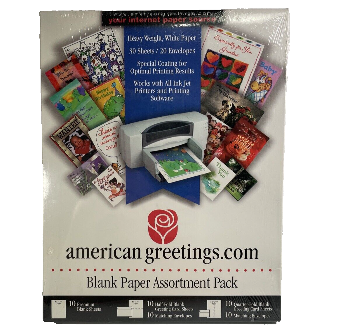 Printer Paper New Sealed American Greetings Blank Assortment Greeting Card Stock-image
